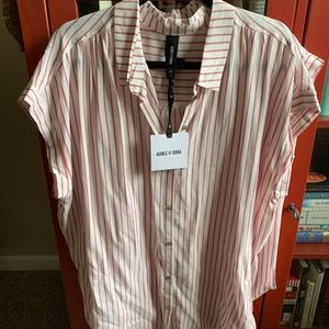 NWT button down cuffed sleeve shirt